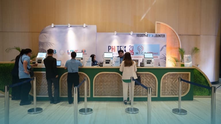Registration counter at PHITEX 2025