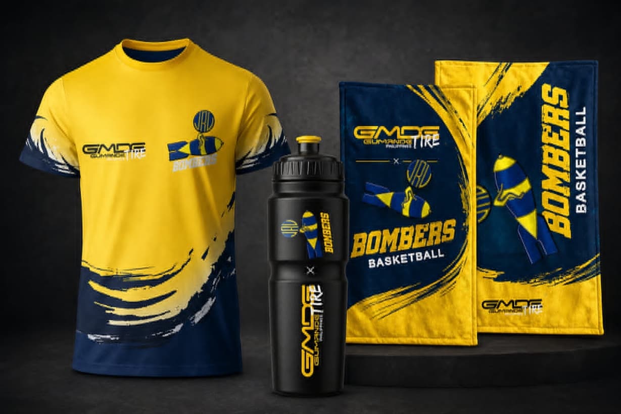 Gumande team jersey, bottle and towels